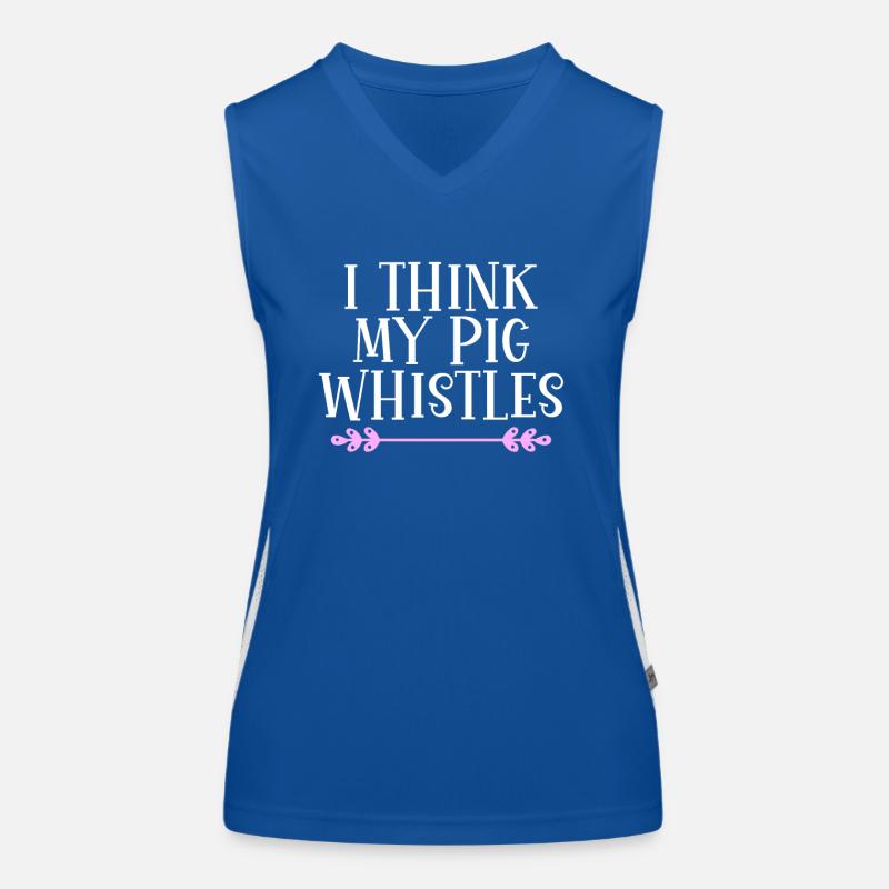I think my pig whistles Denglisch Funktionelles Kontrast-Tank Top für Frauen