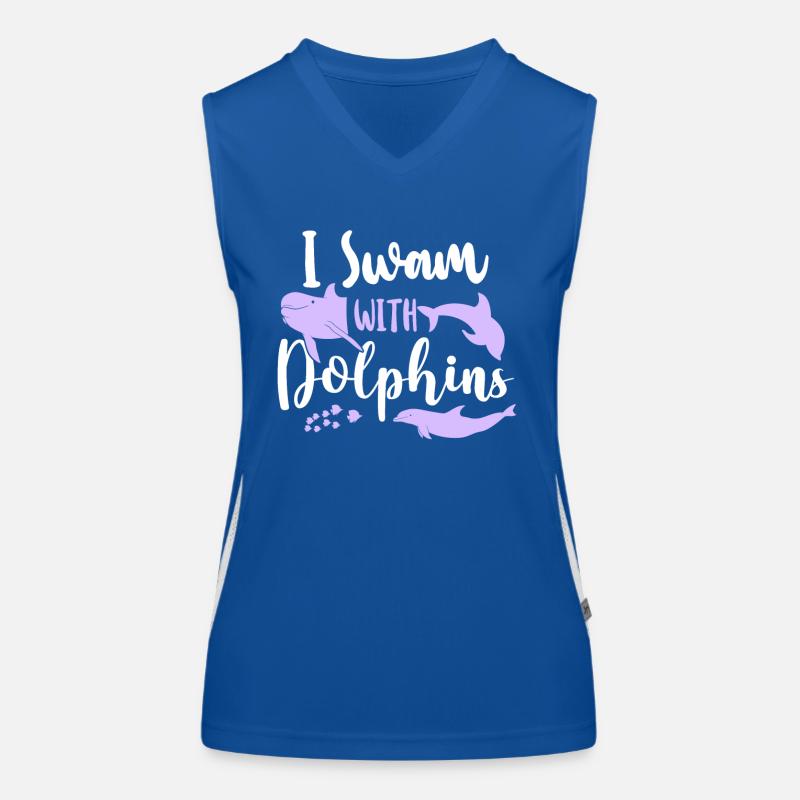 Dauphin J’ai nagé avec les dauphins Débardeur respirant contrasté Femme