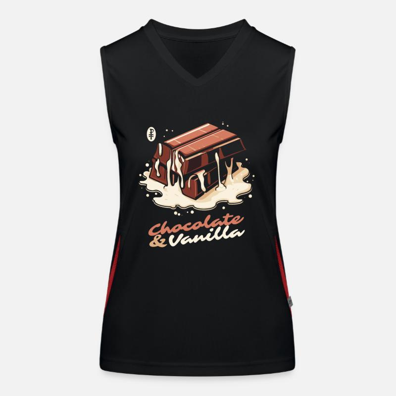 Schokolade und Vanille Funktionelles Kontrast-Tank Top für Frauen