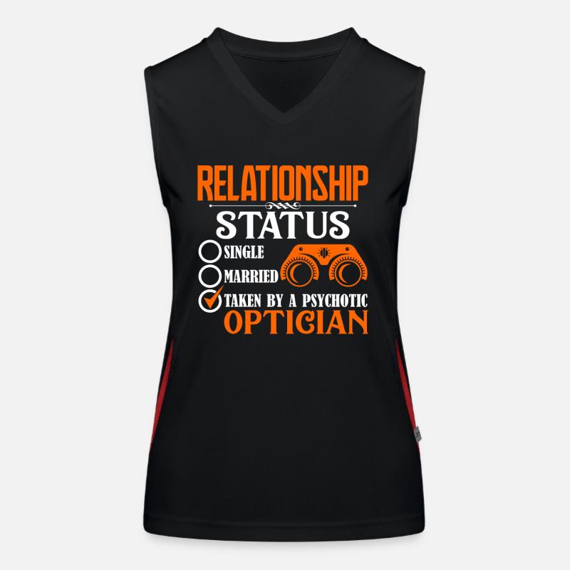 Optician Optician Relationship Status Women's Functional Contrast Tank Top