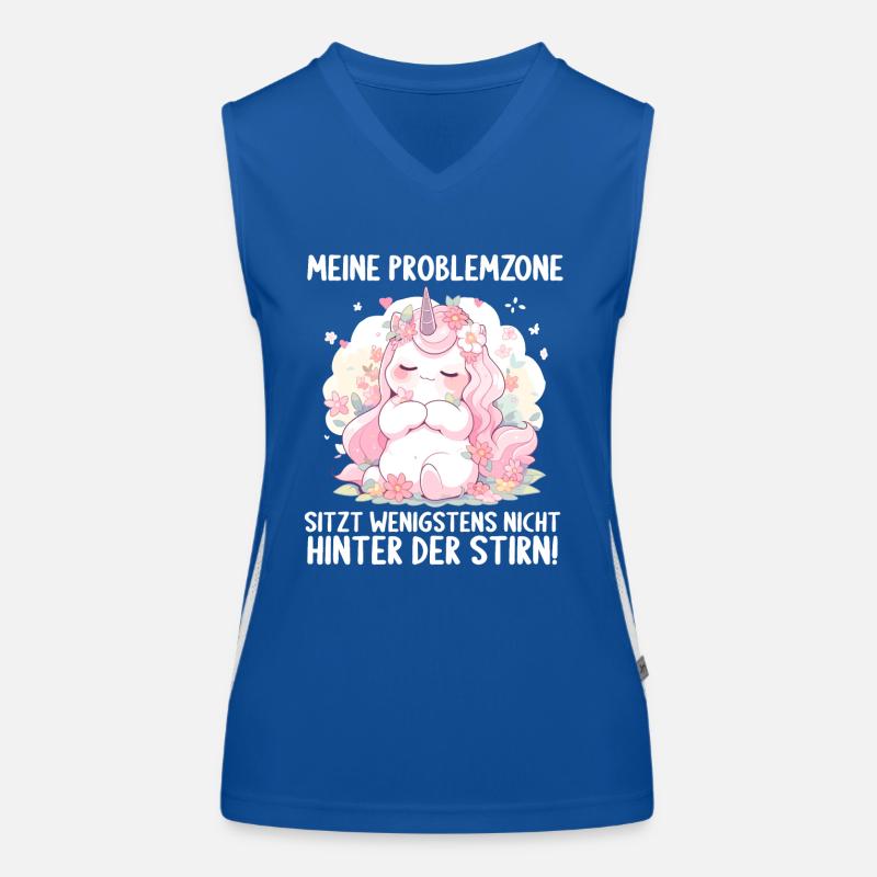 Meine Problemzone sitzt nicht hinter der Stirn Funktionelles Kontrast-Tank Top für Frauen