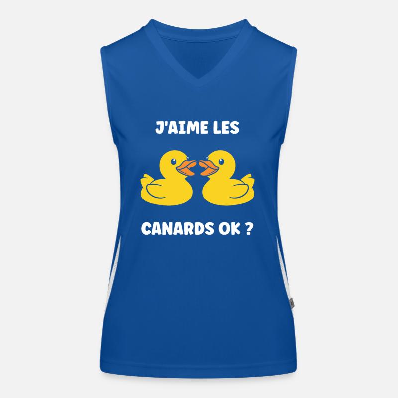 J'aime les canards Débardeur respirant contrasté Femme