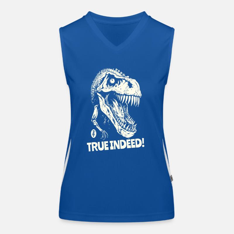 Verily, a dinosaur skull Women's Functional Contrast Tank Top