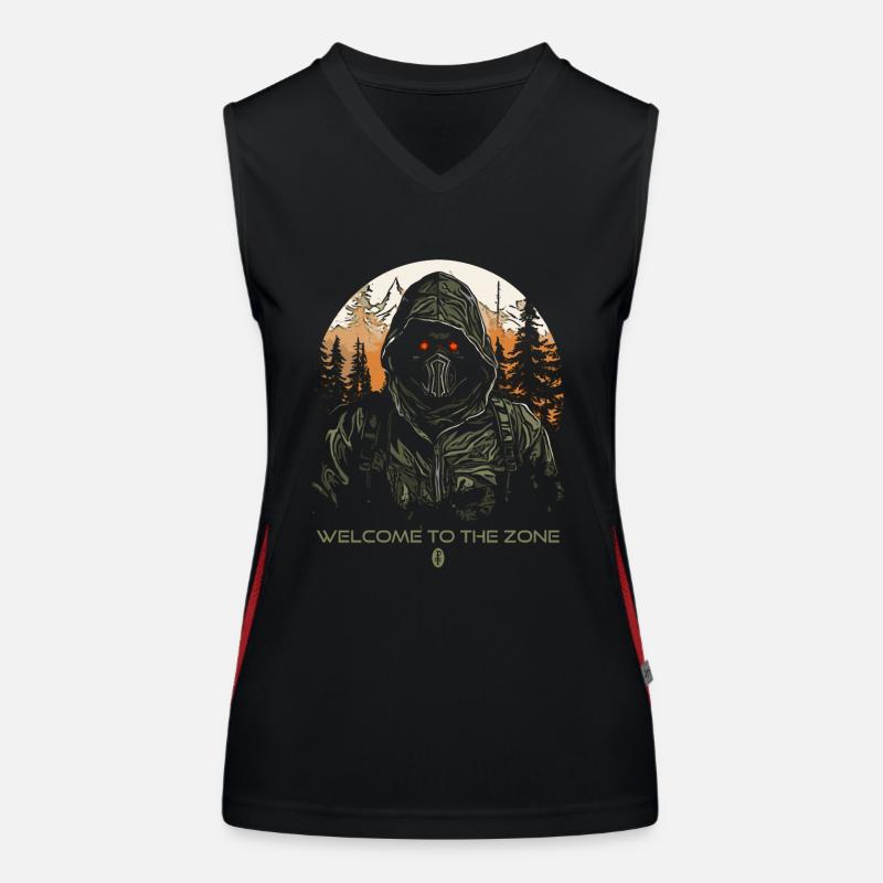 Willkommen in der Zone, Biohazard-Bereich Funktionelles Kontrast-Tank Top für Frauen