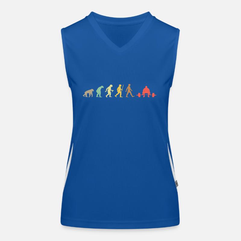 Gewichtheben Retro Bodybuilding Evolution Passformen Funktionelles Kontrast-Tank Top für Frauen