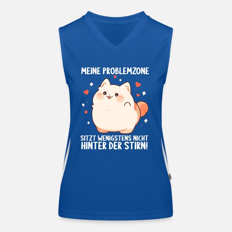 Ma zone à problème n’est pas derrière mon front Débardeur respirant contrasté Femme
