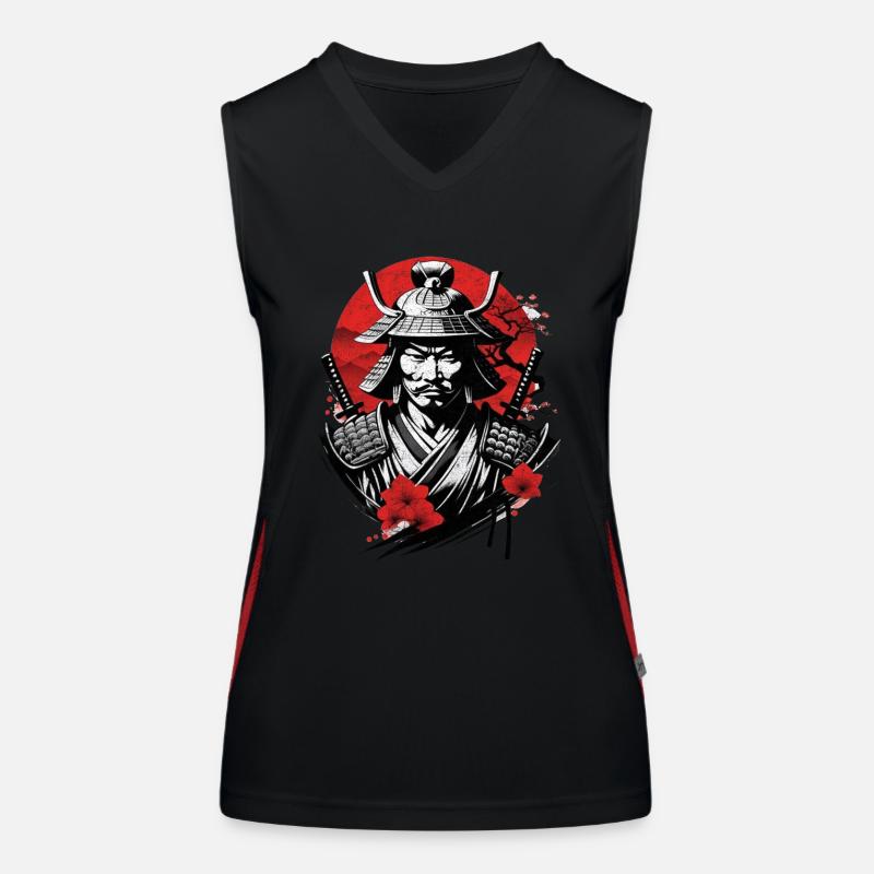 Samurai-Krieger - Japan - Dämon Funktionelles Kontrast-Tank Top für Frauen