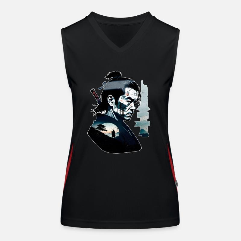 Samurai-Krieger - Japan - Dämon Funktionelles Kontrast-Tank Top für Frauen