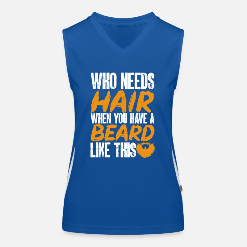 Bald Head Baldness Beard Bald Head Women's Functional Contrast Tank Top