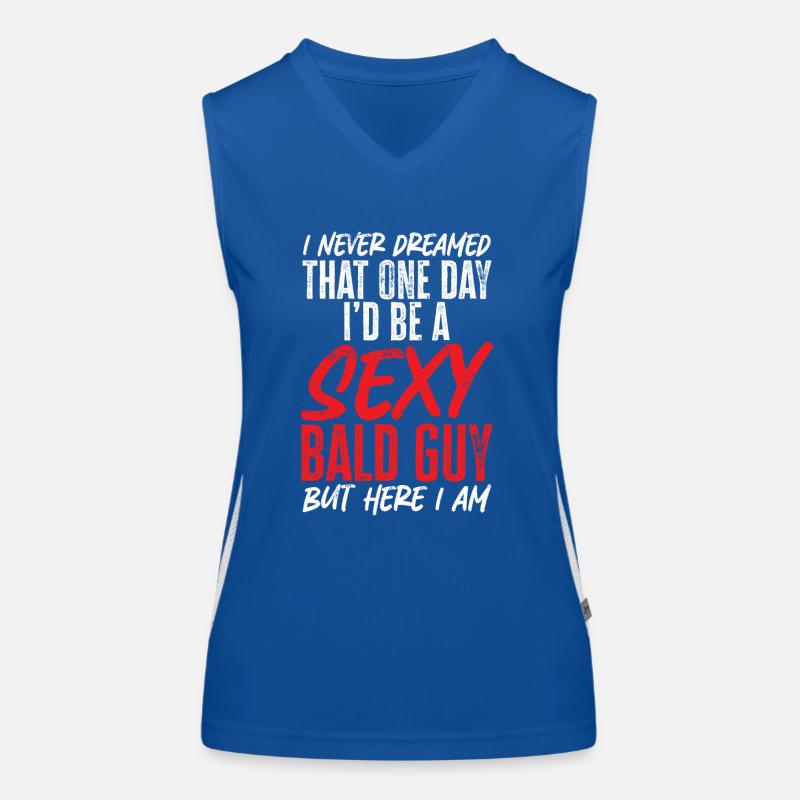 Bald Head Baldness Beard Bald Head Women's Functional Contrast Tank Top