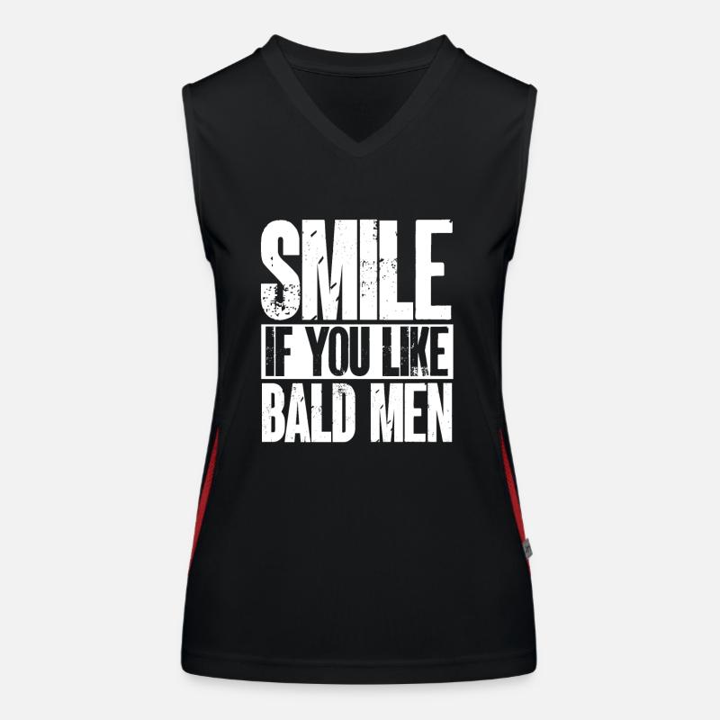 Bald Head Baldness Beard Bald Head Women's Functional Contrast Tank Top