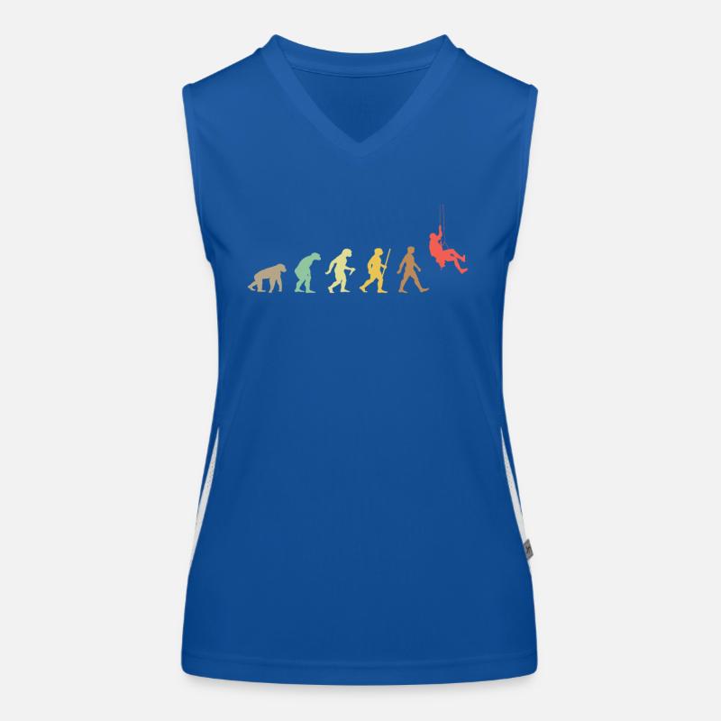 Climbing Retro Rock Climbing Evolution Climber Débardeur respirant contrasté Femme