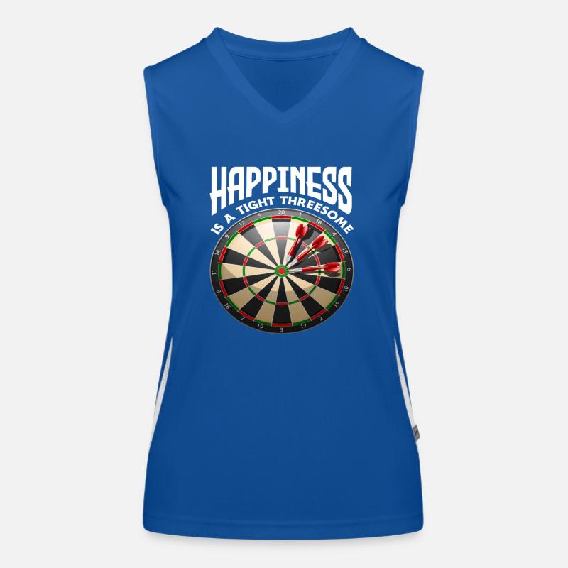 Lucky Threesome Dart Player Women's Functional Contrast Tank Top