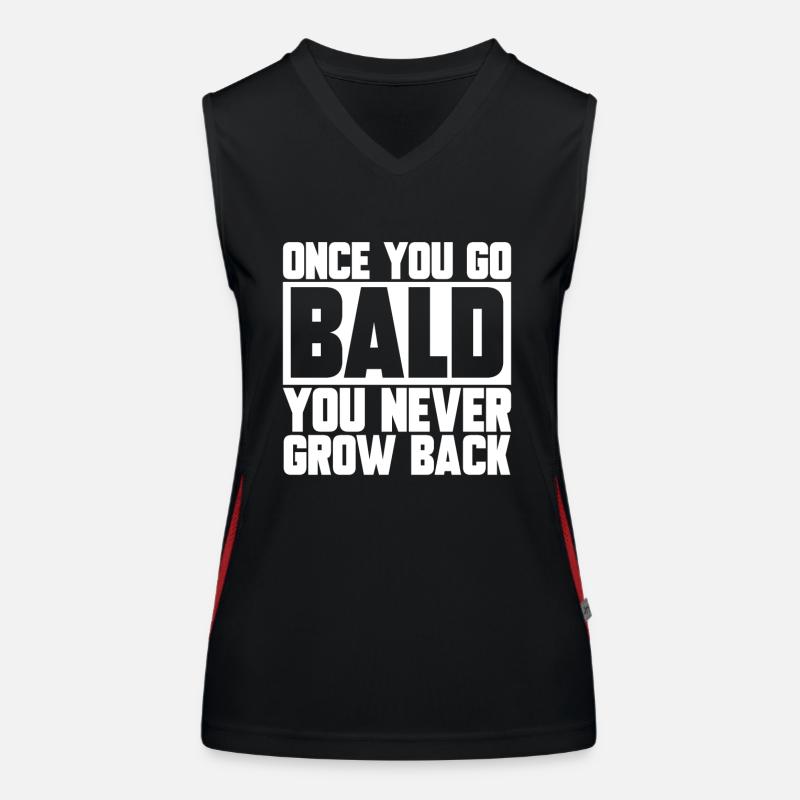 Bald Head Baldness Beard Bald Head Women's Functional Contrast Tank Top