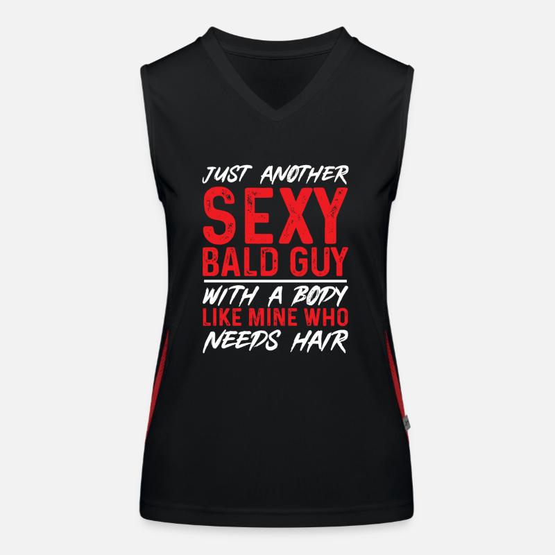 Glatze Kahlköpfigkeit Bart Glatzkopf Funktionelles Kontrast-Tank Top für Frauen