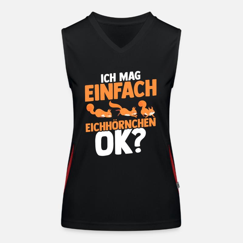Eichhörnchen Funktionelles Kontrast-Tank Top für Frauen