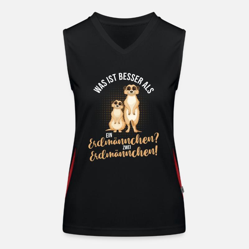 Erdmännchen Funktionelles Kontrast-Tank Top für Frauen