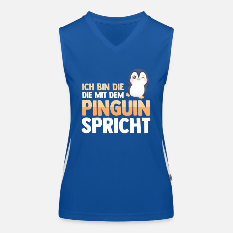 Pinguin Funktionelles Kontrast-Tank Top für Frauen