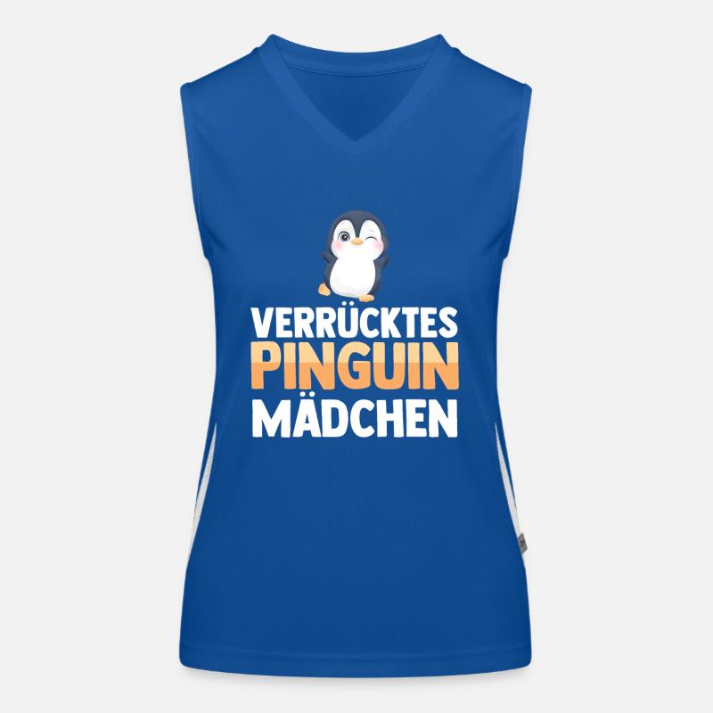 Pinguin Funktionelles Kontrast-Tank Top für Frauen