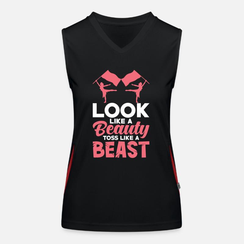 Drapeau de garde de couleur Lancer Débardeur respirant contrasté Femme