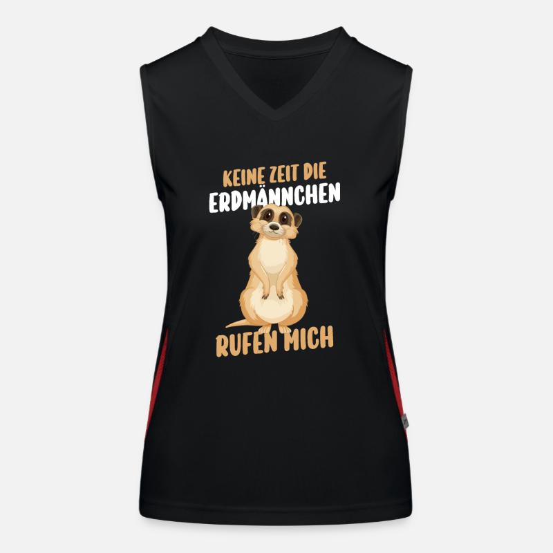 Erdmännchen Funktionelles Kontrast-Tank Top für Frauen