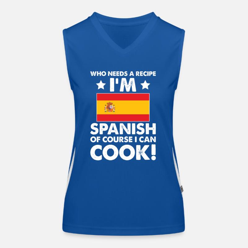 cuisine espagnole cuisinier chef je suis espagnol bien sûr que je Débardeur respirant contrasté Femme