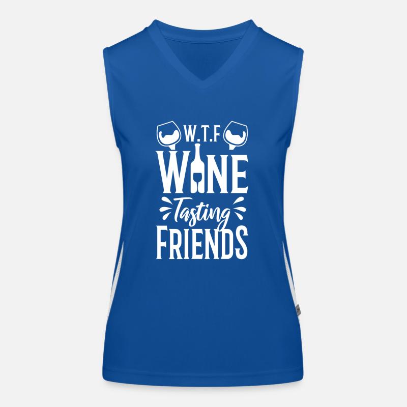 Amis de la dégustation de vin WTF Débardeur respirant contrasté Femme