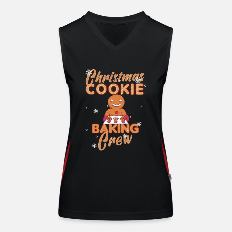 Weihnachten Backen Kekse Cookie Plätzchen Merry Funktionelles Kontrast-Tank Top für Frauen