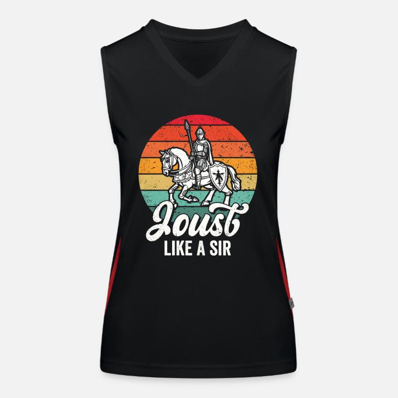 Ritter Mittelalterliche Renaissance-Ritterrüstung Funktionelles Kontrast-Tank Top für Frauen