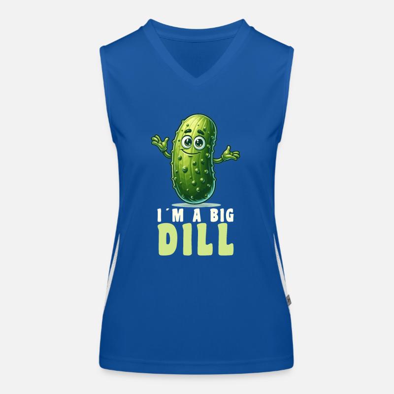 Cornichons Funny Pickles Concombre Jeu de mots Débardeur respirant contrasté Femme