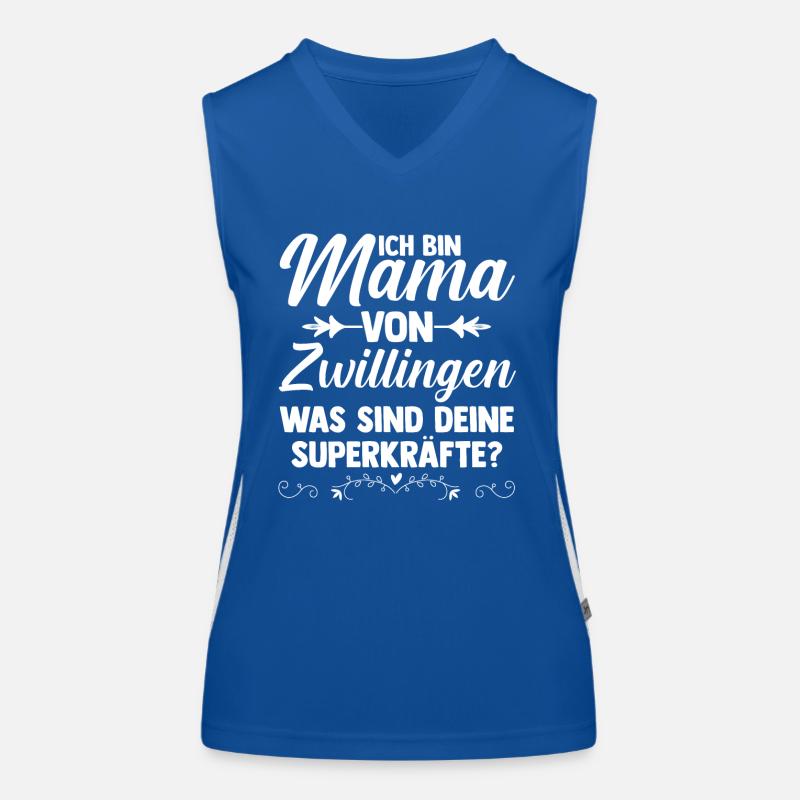 Mutter Zwillingsmama Mama von Zwillingen Funktionelles Kontrast-Tank Top für Frauen