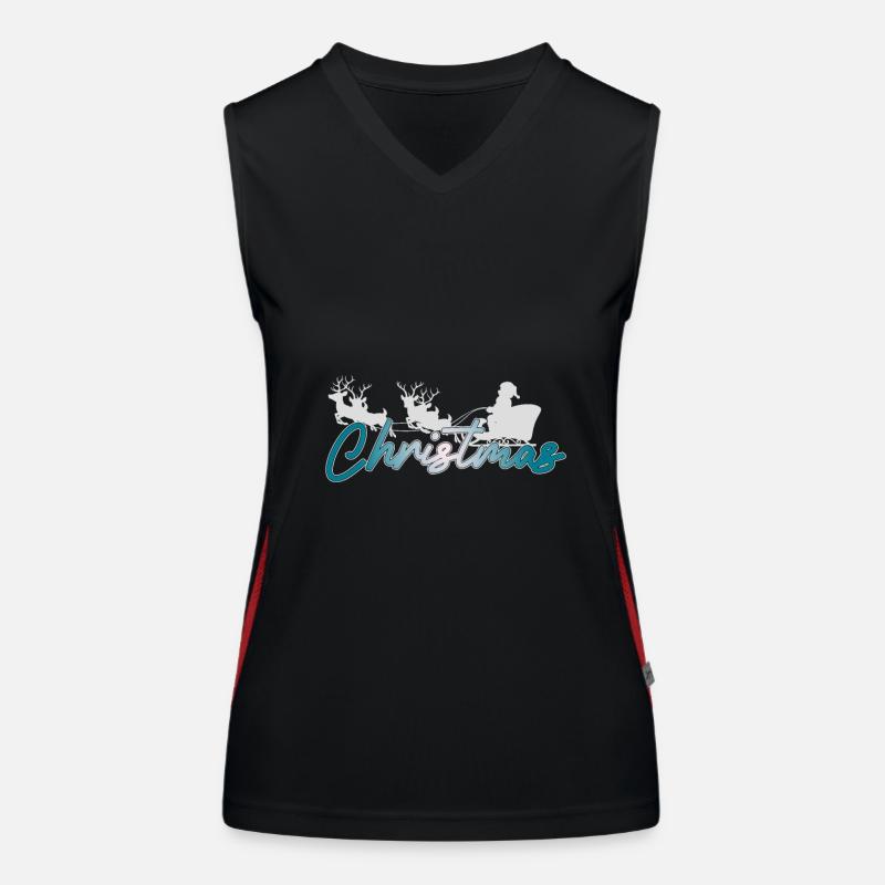 Christmas sledge Women's Functional Contrast Tank Top