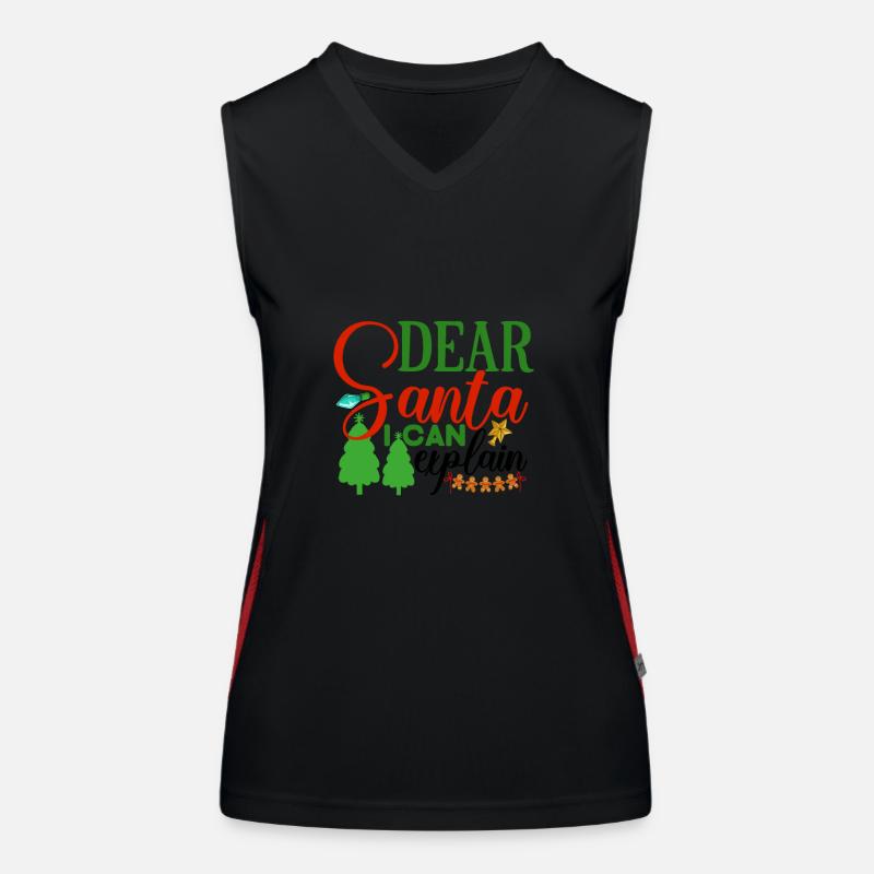 Dear Santa I can explain Women's Functional Contrast Tank Top
