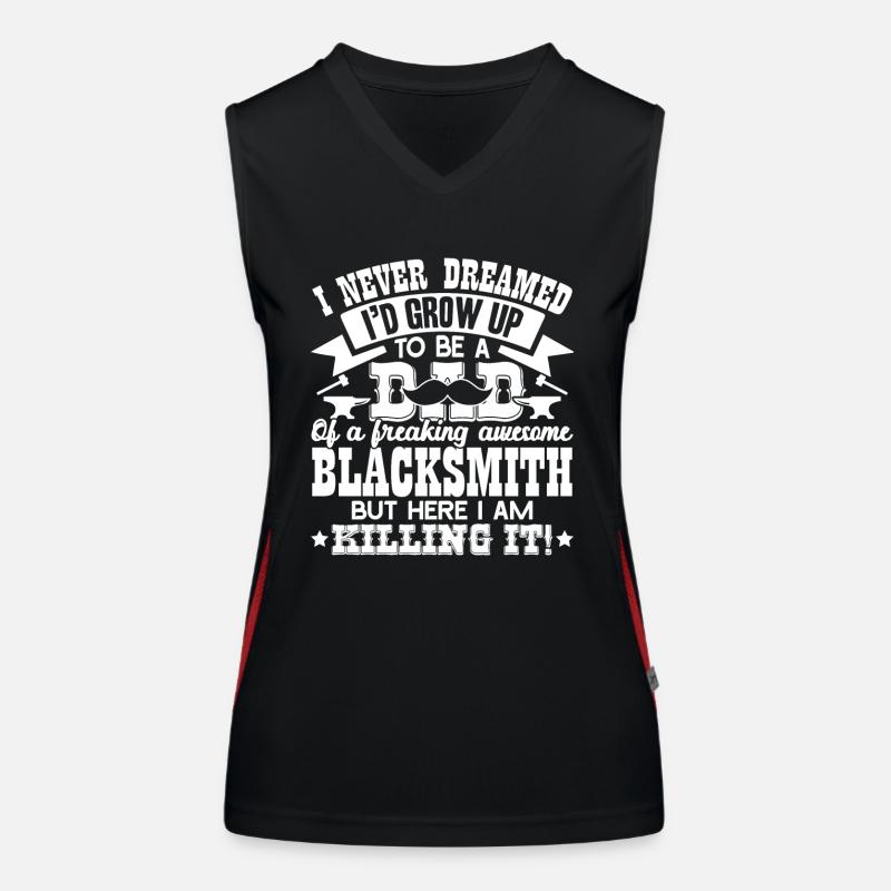 Blacksmith Super Cool Blacksmith Dad Women's Functional Contrast Tank Top