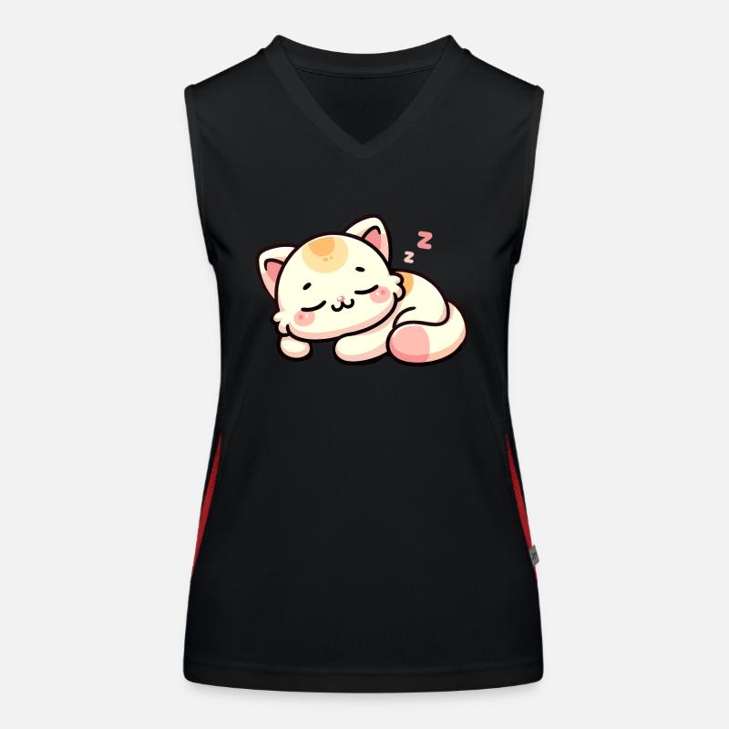 Chat endormi Débardeur respirant contrasté Femme