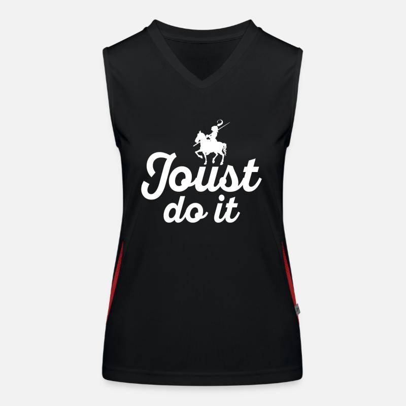 Jousting Knight Medieval Renaissance Knights Armor Women's Functional Contrast Tank Top