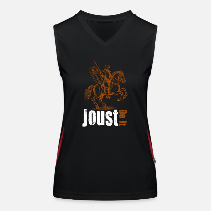 Jousting Knight Medieval Renaissance Knights Armor Women's Functional Contrast Tank Top