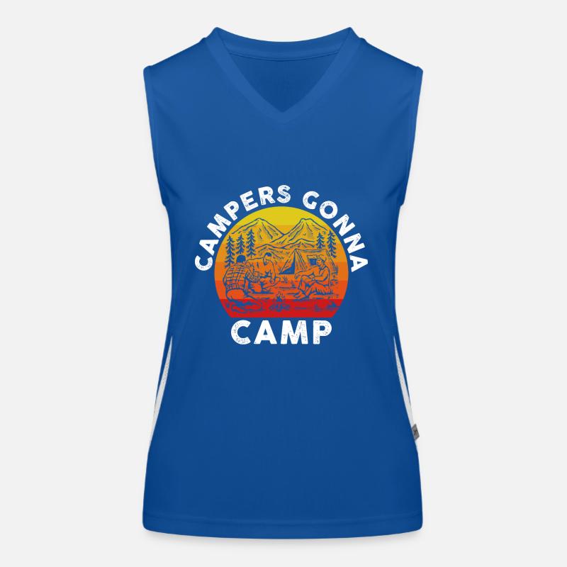 Camper Werden Campen Funktionelles Kontrast-Tank Top für Frauen