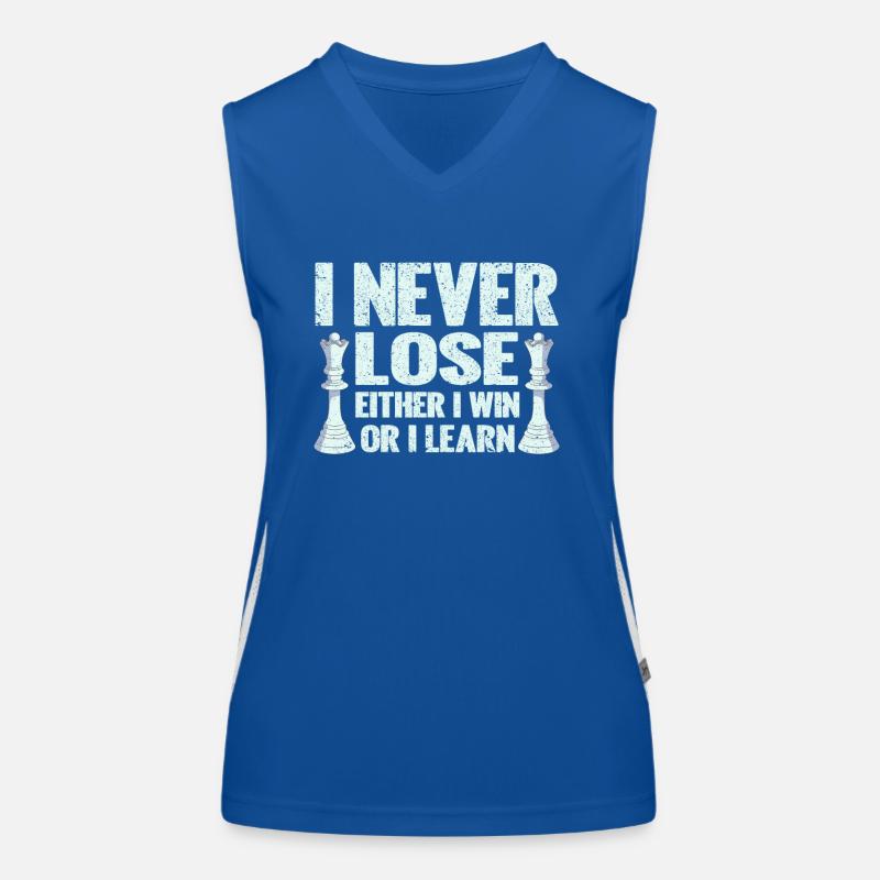 Ich verliere nie, entweder ich gewinne oder ich Funktionelles Kontrast-Tank Top für Frauen