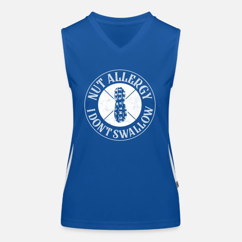 Nut Allergy I Don't Swallow Nut Allergic Awareness Women's Functional Contrast Tank Top