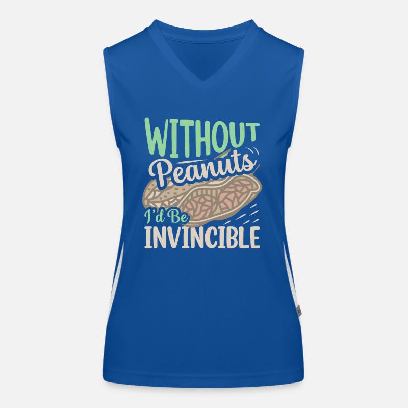 Without Peanuts I'd Be Invincible Nut Allergic Funktionelles Kontrast-Tank Top für Frauen
