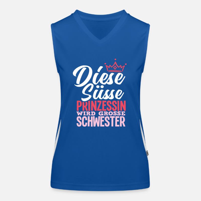 Ich Werde Große Schwester Mädchen Tochter Geschenk Funktionelles Kontrast-Tank Top für Frauen