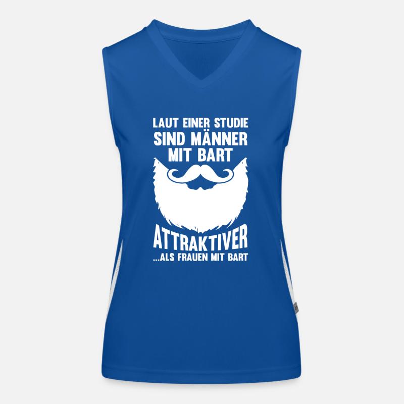 Bärtig Bartträger Schnurrbart Bart Funktionelles Kontrast-Tank Top für Frauen