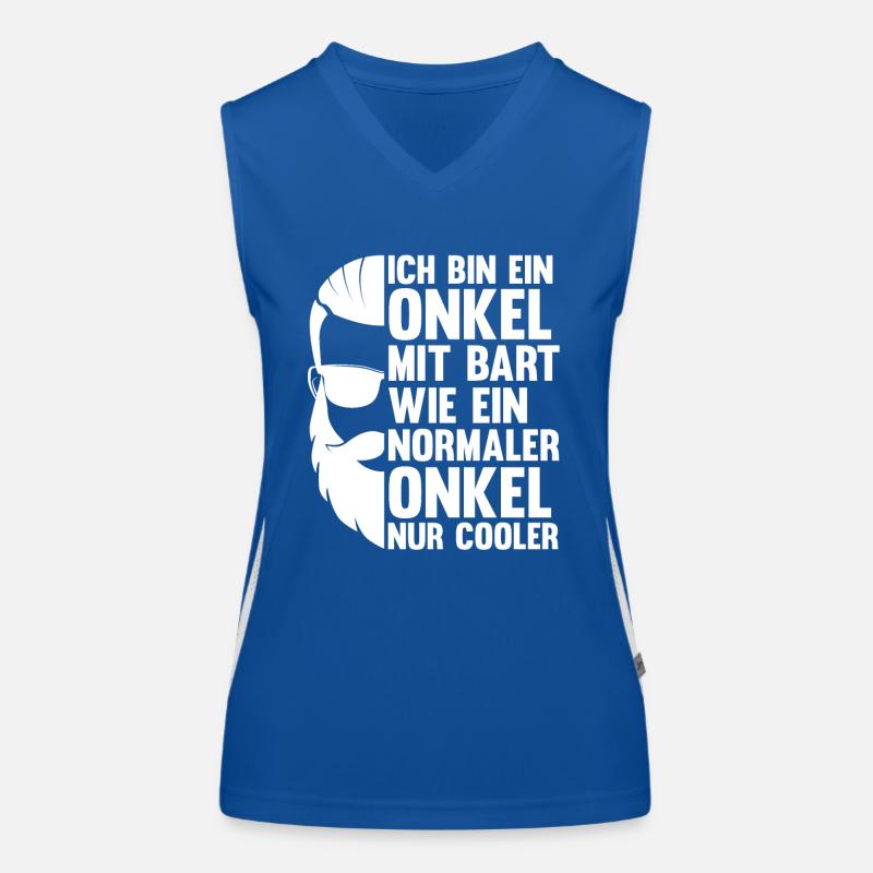 Opa Großvater Bärtig Bartträger Schnurrbart Bart Funktionelles Kontrast-Tank Top für Frauen
