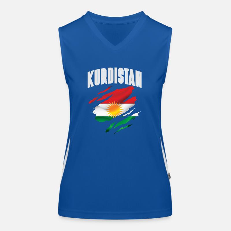 Drapeau du Kurdistan Débardeur respirant contrasté Femme