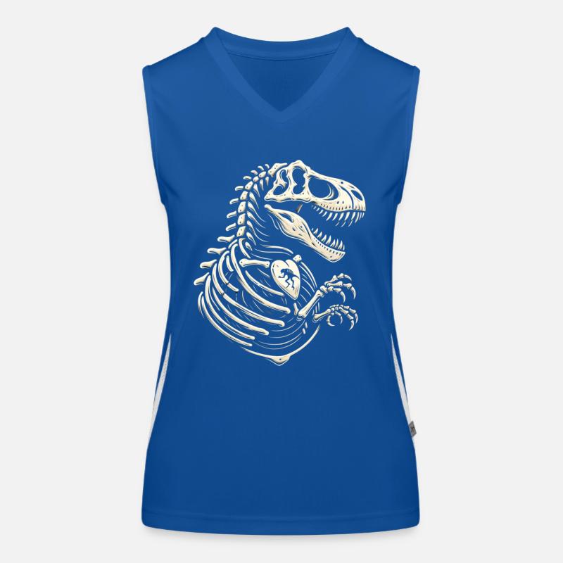 T Rex Dinosaur Women's Functional Contrast Tank Top