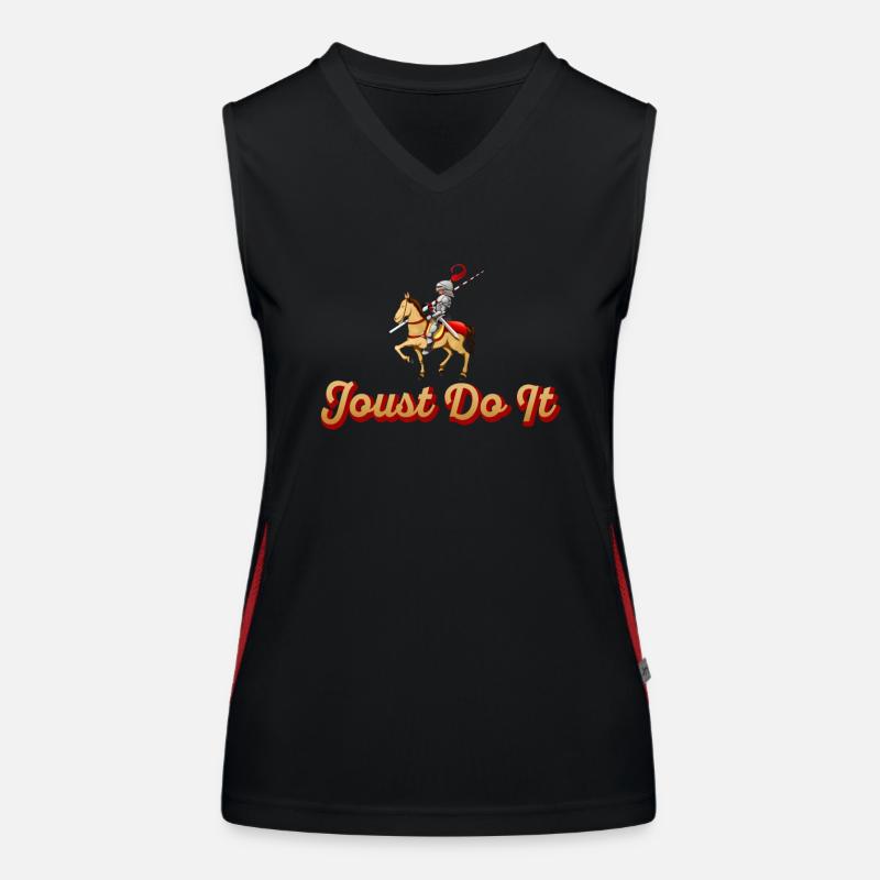 Jousting Knight Medieval Renaissance Knights Armor Women's Functional Contrast Tank Top