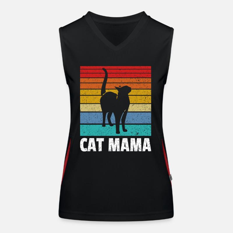 Maman chat Débardeur respirant contrasté Femme