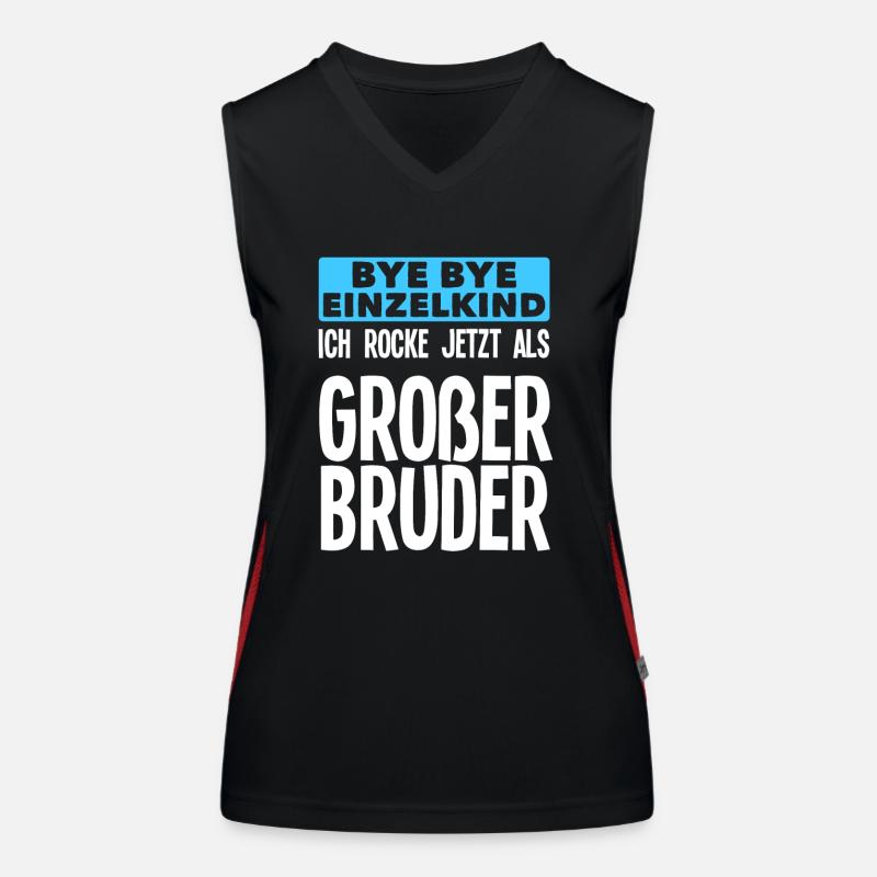 Bye Bye Einzelkind Ich Werde Großer Bruder Funktionelles Kontrast-Tank Top für Frauen