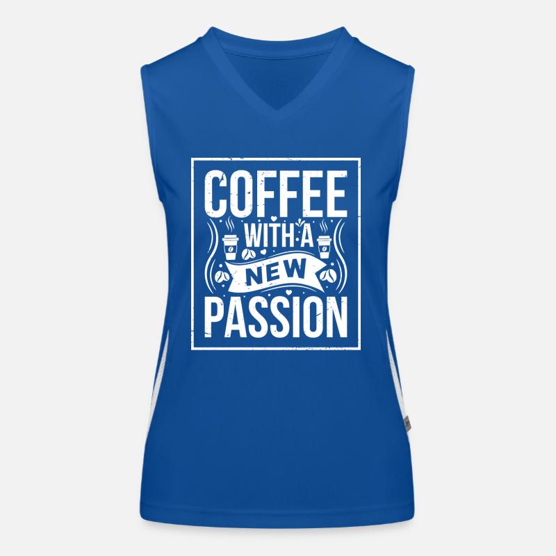 Kaffee Mit Einer Neuen Leidenschaft Funktionelles Kontrast-Tank Top für Frauen